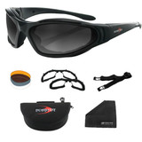 Bobster Bra201 Raptor Ii Interchangeable, Black Frame, 3 Lenses