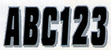Hardline Products Blksi320 3" Block Letter & Number Black / Silver