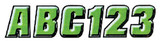 Hardline Products Kiblk500 2" Letter & Number Kit Green / Black