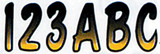 Hardline Products Yebkg200 3" Letter & Number Kit Yellow / Black