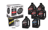 Maxima Lubricants 90-119016Pc V-Twin Oil Change Kit Synthetic W/ Chrome Filter, Twin Cam