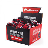 Polisport 8434900003 Muffler Plugs (4 Strokes - 6Units / 2 Strokes - 4 Units) Black