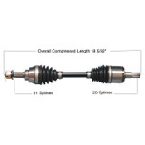 Tytaneum 813-0276 Tytaneum Heavy Duty Cv Axle Kawasaki Front Left