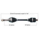 Tytaneum 813-0309 Tytaneum Heavy Duty Cv Axle Polaris Rear Left / Right