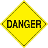 Voss Signs Yellow Plastic Reflective Sign 12" - Danger 401 DAN YR