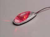 K&S Led Marker Lights Mini-Flush Mt. Chrome Body Red (1 Led) W/B 25-9501B
