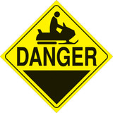 Voss Signs Yellow Plastic Reflective Sign 12" - Danger