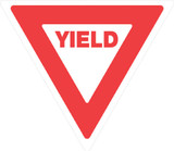 Voss Signs Plastic Reflective Sign 12" Yield On White Background 499 Y WR