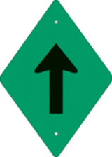 Voss Signs Green Plastic Reflective Atv Trail Blazer Vertical Arrow