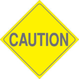 Voss Signs Yellow Plastic Reflective Sign 7.5" - Caution 456 CA7 YR