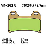 Vesrah Sintered Metal Brake Pads Vd-262/2Jl VD-262/2JL
