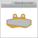 Vesrah Semi-Metallic Brake Pads Vd-9007 VD-9007