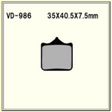 Vesrah Semi-Metallic Brake Pads Vd-986 VD-986