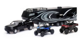 Newray Die Cast Pick Up Toy Hauler W/ Polaris Side By Side Vehicles