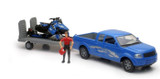 Newray 1/18 Pick Up W/ Polaris Switchback Snowmobile & Figurine Set SS-37406A