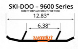 Woodys Ace 4'' X 60* Turning 1 1/2" Trail Runner Ski Doo AS4-9600