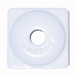 Woodys Square Aluminum Plate 5/16" White Bag Of 24