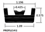 SPI Slide Profile 12 Black 54 5/8" 612-56-80