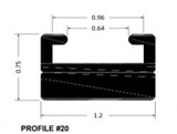 SPI Slide Profile 20 Black 56" 620-56-80