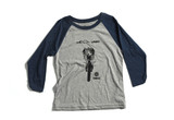 Factory Effex Fx Yamaha Bike Youth Baseball Shirt / Navy-Heather Gray (L)
