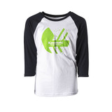 Factory Effex Kawasaki Cased Yth Baseball Shirt/Black-White Xl 22-83116
