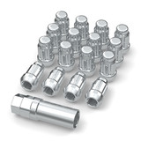 Bullite Lug Nut Set Chrome With Key & Valve Stem 10X1.25 (16Pcs) LKT01012502