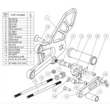 05-0376B Honda CBR250R/300R Complete Adjustable Rearset  - GP Shift
