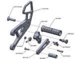 05-0165B Kawasaki Ninja ZX10 2006-10 Complete Rearset Kit w/ Pedals - STD/GP Shift
