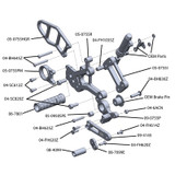 05-0759B BMW S1000R Complete Rearset  - STD/GP