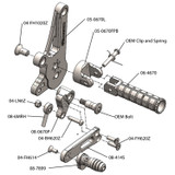05-0670B Ducati Diavel STD Shift Complete Rearset