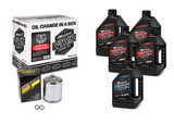 Maxima V-twin Oil Change Kit Synthetic W/ Chrome Filter, Sportster 90-119015PC