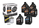 Maxima V-twin Oil Change Kit Mineral W/ Chrome Filter, Evolution 90-069016PC