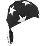 Zan Headgear Flydanna Head Wrap - Black And White Vintage American Flag Z903