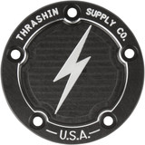 Thrashin Supply Co. Points Cover - Dished - Black - Twin Cam Tsc-3026-4