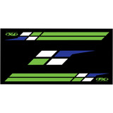Factory Effex 22-45120 Door Mat Kawasaki Blk/Grn