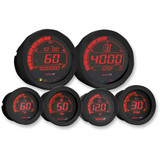 Koso North America Universal 6-Piece Gauge Kit - Black Ba050903