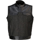 Z1R Vest Lthr/Dnm Linch Bk 3X