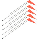 Safety Vehicle Emblem 10B 7'Whip W/Flag-Wht 2Pc (5)