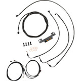 La Choppers Cable Kit - Stock Handlebars - Abs - Midnight La-8056Kt3-08M