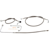 La Choppers Brake Lines - 12" - 14" Ape Hanger Handlebars - Stainless Steel La-8151B13 La Choppers Brake Lines - 12" - 14" Ape Hanger Handlebars - Stainless Steel La-8151B13