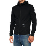 100% 20037-00000 Hoody Zip Viceroy Bk S