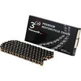 Ek 525L3D-120Kg Chain 525L3D 120 Links Black/Gold Rivet Master