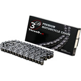 Ek 525L3D-120C Chain 525L3D 120 Links Chrome Rivet Master