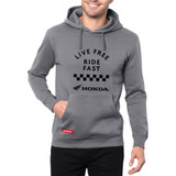 Honda Apparel Honda Live Free Ride Fast Hoodie - Gray - Large Lem25S-M57-L