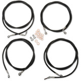 La Choppers Handlebar Cable/Brake Line Kit - 12" - 14" Ape Hanger Handlebars - Black Vinyl La-8054Kt-13B La Choppers Handlebar Cable/Brake Line Kit - 12" - 14" Ape Hanger Handlebars - Black Vinyl La-8054Kt-13B