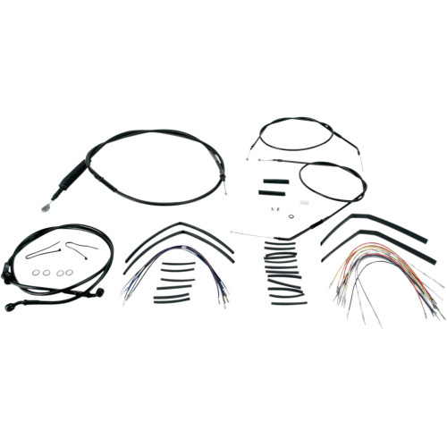 Burly Brand Complete Black Vinyl Handlebar Cable/Line Kit For Ape Hanger Handlebars - 14" B30-1002 Burly Brand Complete Black Vinyl Handlebar Cable/Line Kit For Ape Hanger Handlebars - 14" B30-1002
