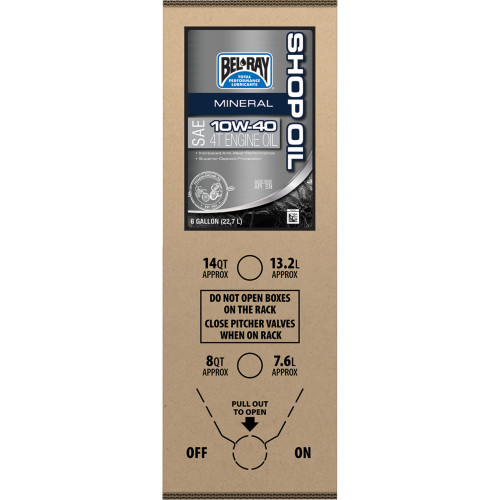 Bel-Ray Shop Oil - 10W-40 - 6 U.S. Gal - Bag-In-Box 301290150033 Bel-Ray Shop Oil - 10W-40 - 6 U.S. Gal - Bag-In-Box 301290150033