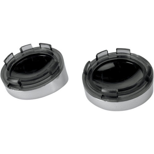 Drag Specialties Visor-Style Bezel/Lenses - Smoke/Mirror