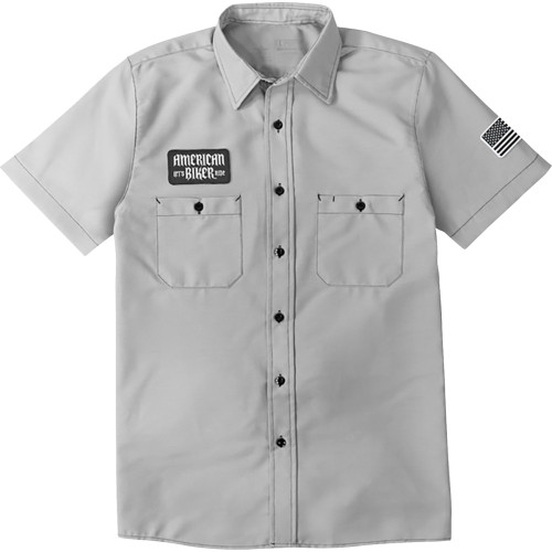 American Biker Abbsam17St8Sb3R Shirt Shop Biker Sam Gy/Bk 3X