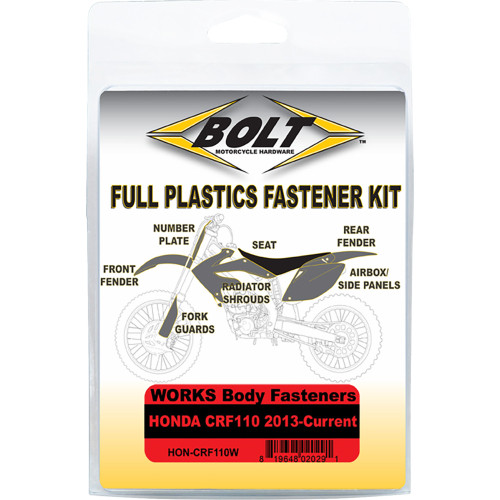 Body Work Fastener Kit - Honda Hon-Crf110W Body Work Fastener Kit - Honda Hon-Crf110W